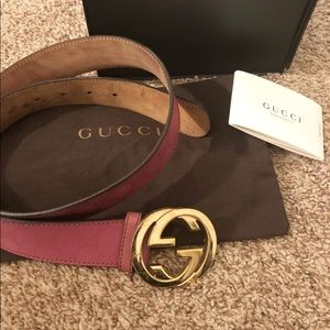 Pink Gucci Belt